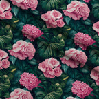 Hydrangea Jungle Pattern 3 Fleece Fabric — fleece fabric folded close-up preview (mv-fleece-v1:lying)
