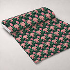 Hydrangea Jungle Pattern 5 Fleece Fabric — fleece fabric unrolled bolt preview (mv-fleece-v1:bolt)