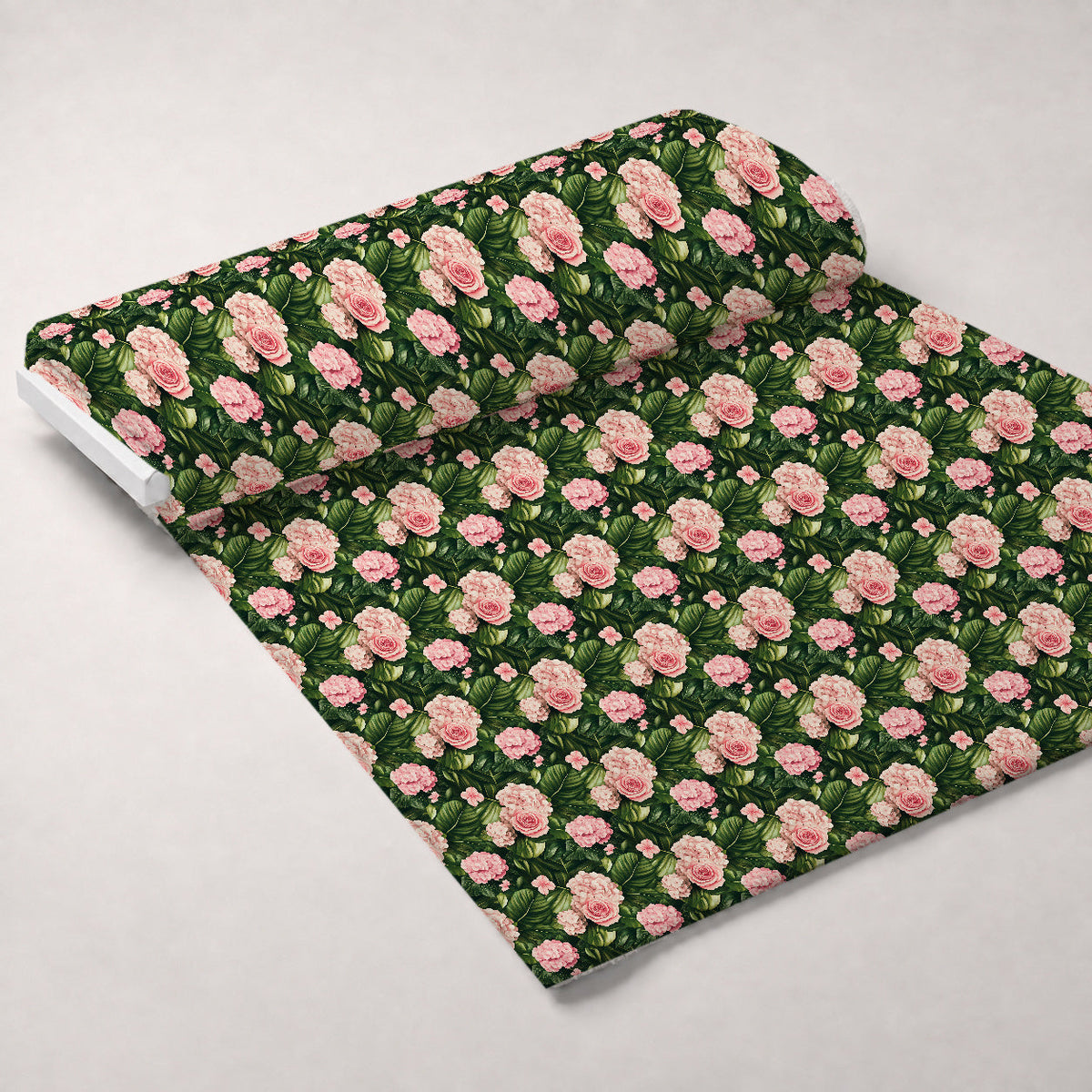 Hydrangea Jungle Pattern 6 Fleece Fabric — fleece fabric unrolled bolt preview (mv-fleece-v1:bolt)