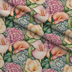 Hydrangea Serenade Pattern 2 Fleece Fabric — fleece fabric folded close-up preview (mv-fleece-v1:lying)