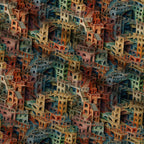 Impossible Labyrinth Pattern 5 Fleece Fabric — fleece fabric folded close-up preview (mv-fleece-v1:lying)