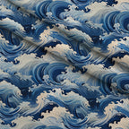 Indigo Swells Pattern 1 Fleece Fabric — fleece fabric folded close-up preview (mv-fleece-v1:lying)
