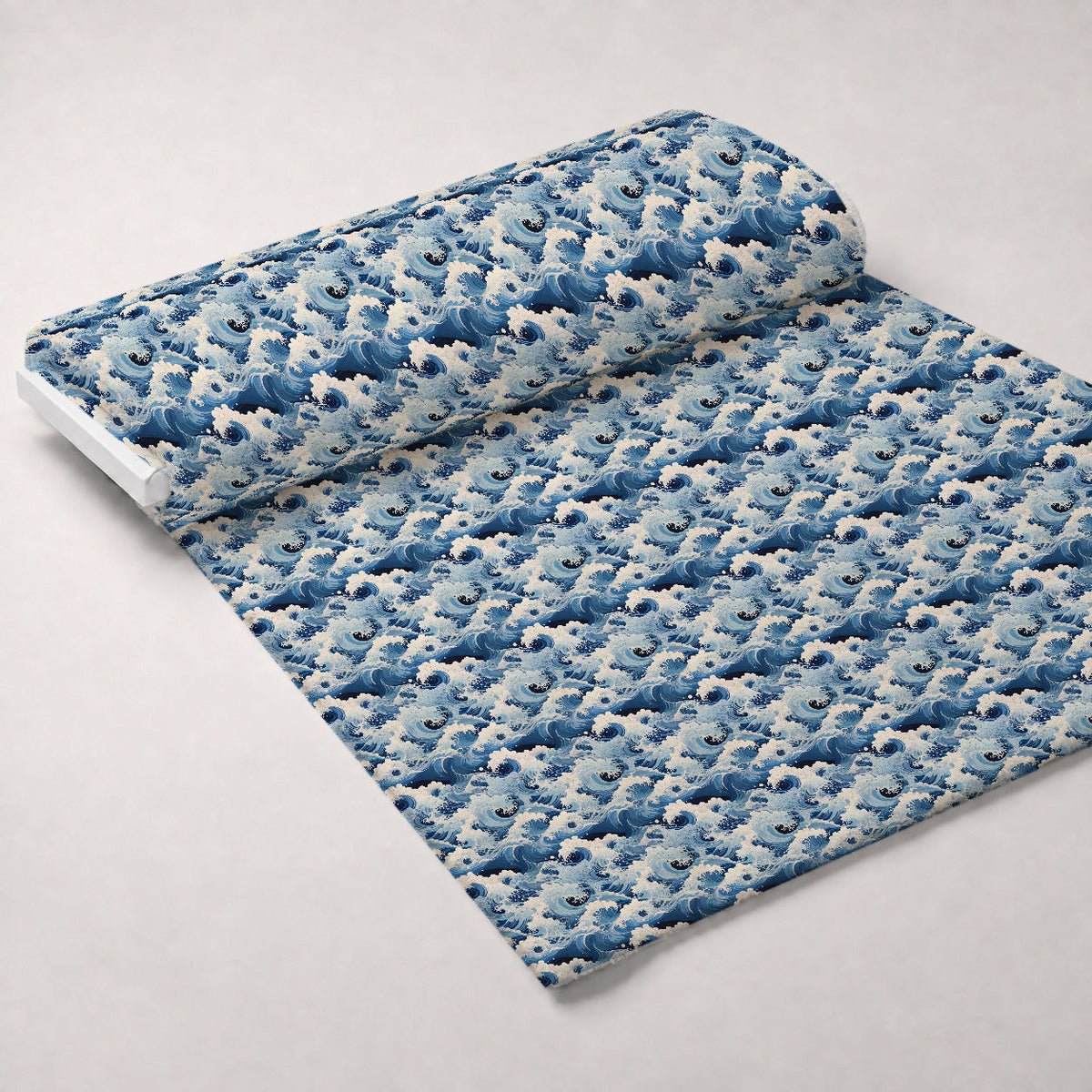 Indigo Swells Pattern 6 Fleece Fabric — fleece fabric unrolled bolt preview (mv-fleece-v1:bolt)