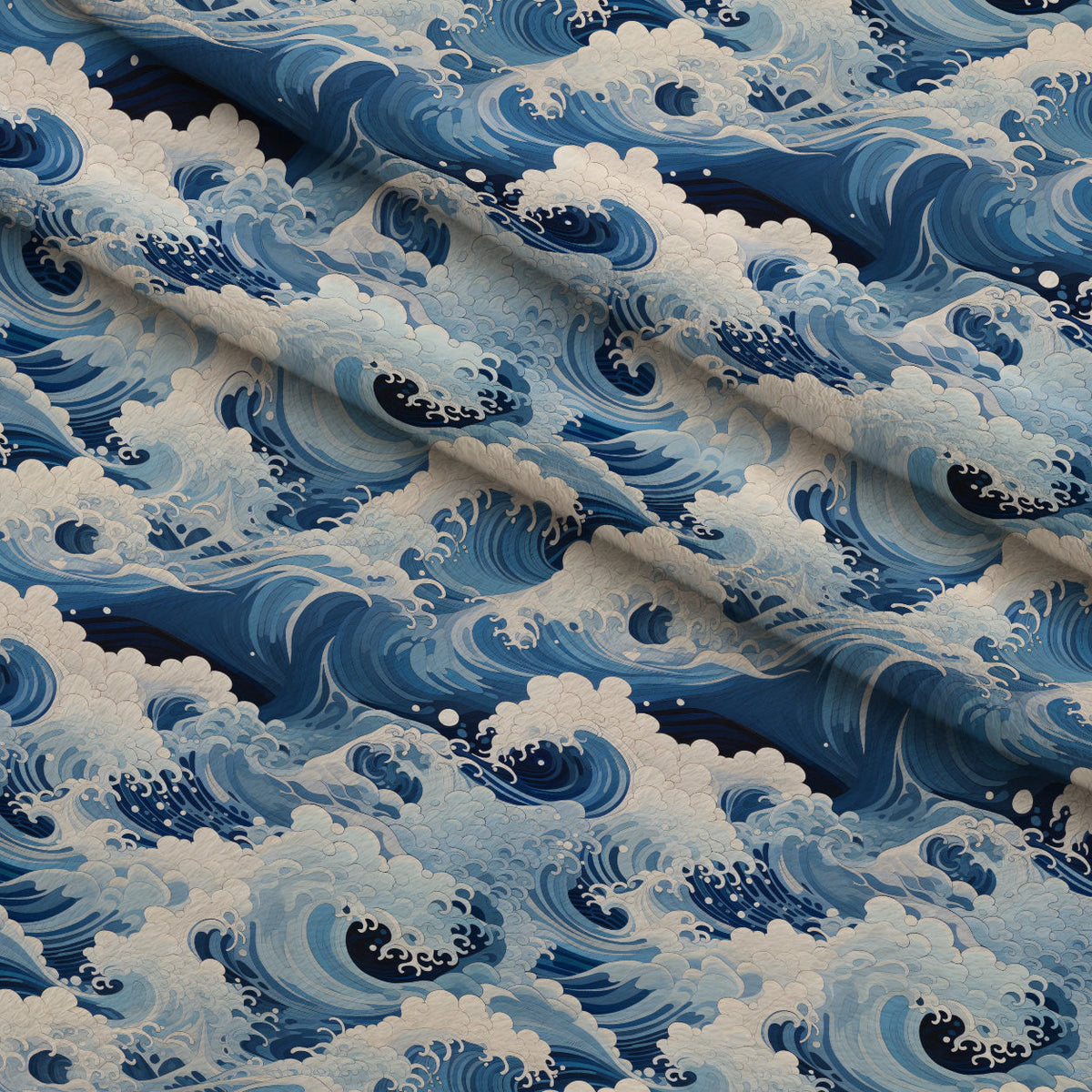 Indigo Swells Pattern 6 Fleece Fabric — fleece fabric folded close-up preview (mv-fleece-v1:lying)