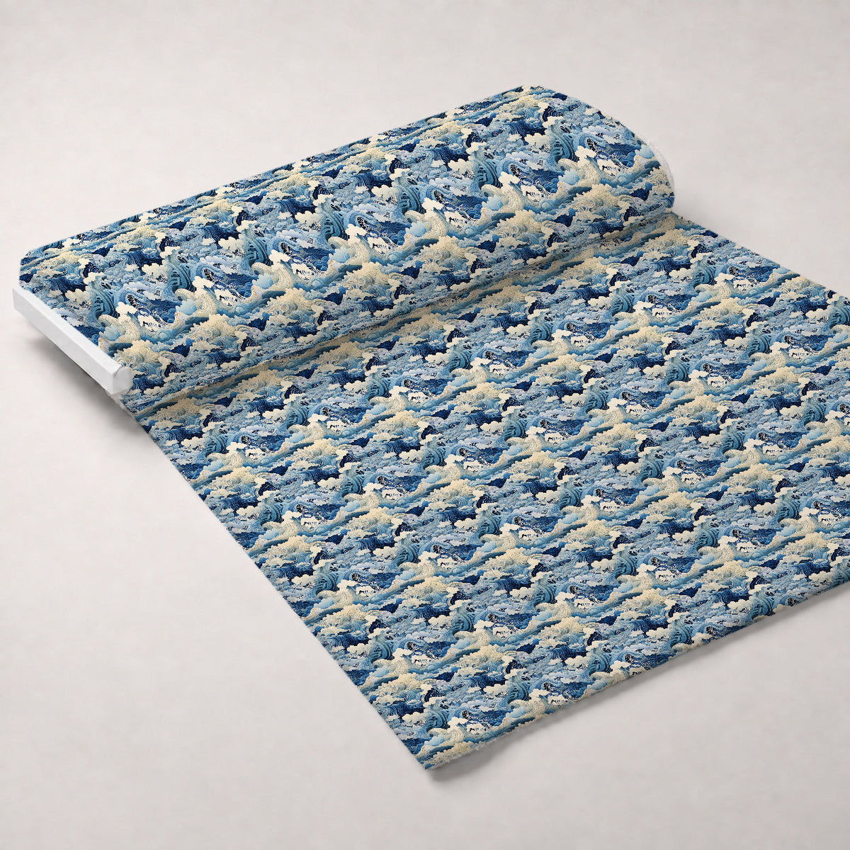 Indigo Swells Pattern 8 Fleece Fabric — fleece fabric unrolled bolt preview (mv-fleece-v1:bolt)