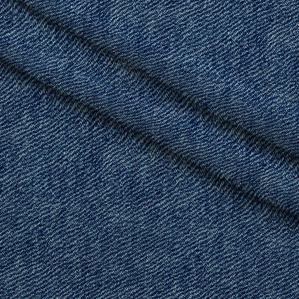 Indigo Twill Pattern 17 Fleece Fabric — fleece fabric folded close-up preview (mv-fleece-v1:lying)