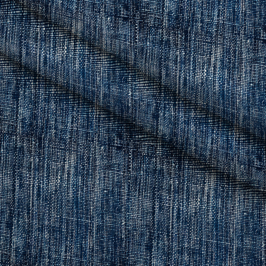Indigo Weave Pattern 1 Fleece Fabric — fleece fabric folded close-up preview (mv-fleece-v1:lying)