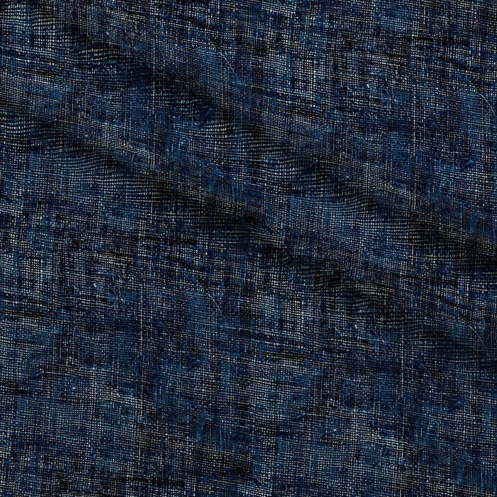 Indigo Weave Pattern 11 Fleece Fabric — fleece fabric folded close-up preview (mv-fleece-v1:lying)