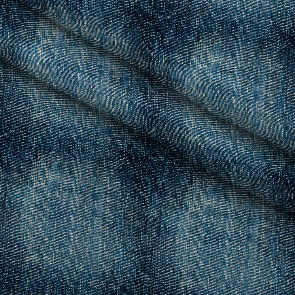 Indigo Weave Pattern 4 Fleece Fabric — fleece fabric folded close-up preview (mv-fleece-v1:lying)