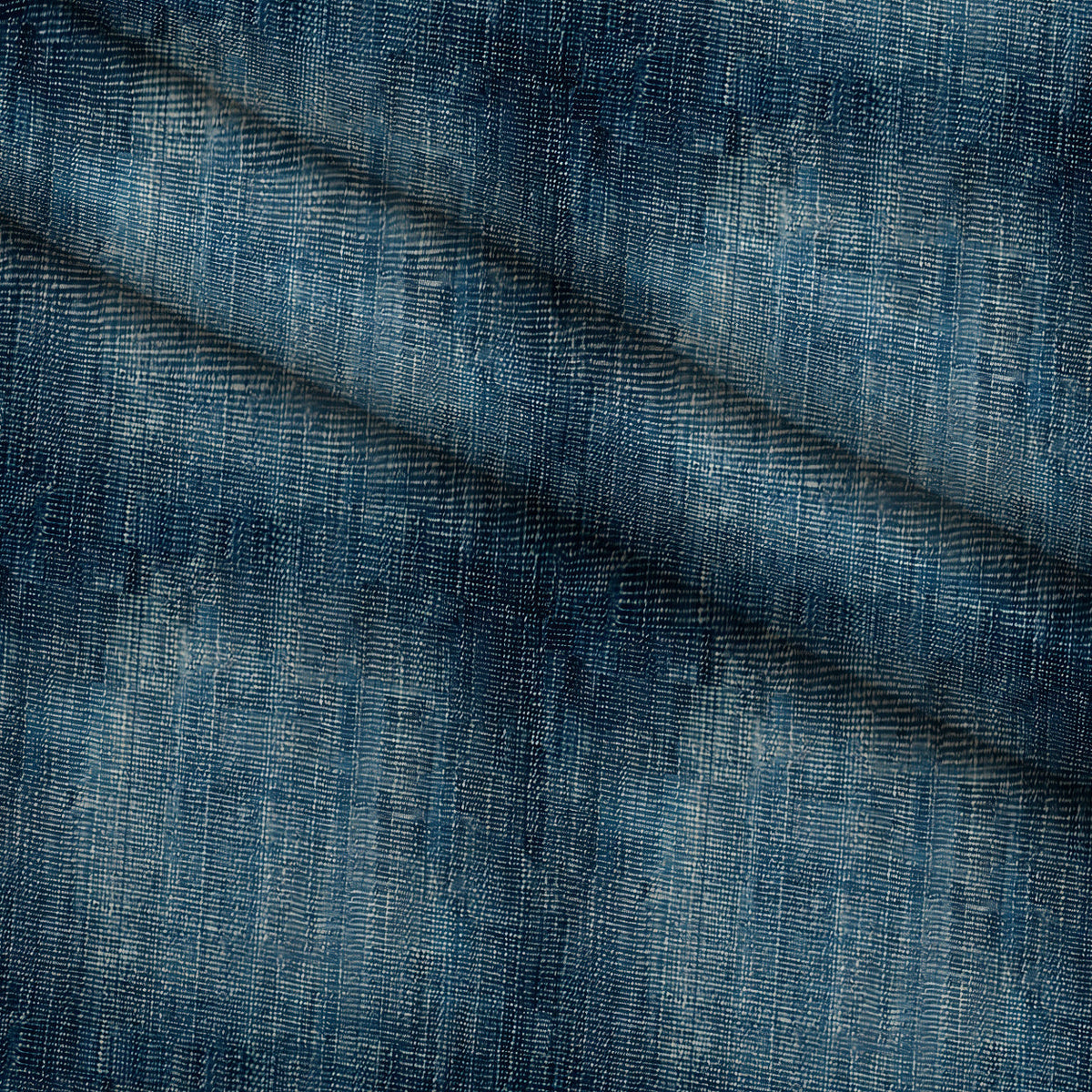 Indigo Weave Pattern 4 Fleece Fabric — fleece fabric folded close-up preview (mv-fleece-v1:lying)