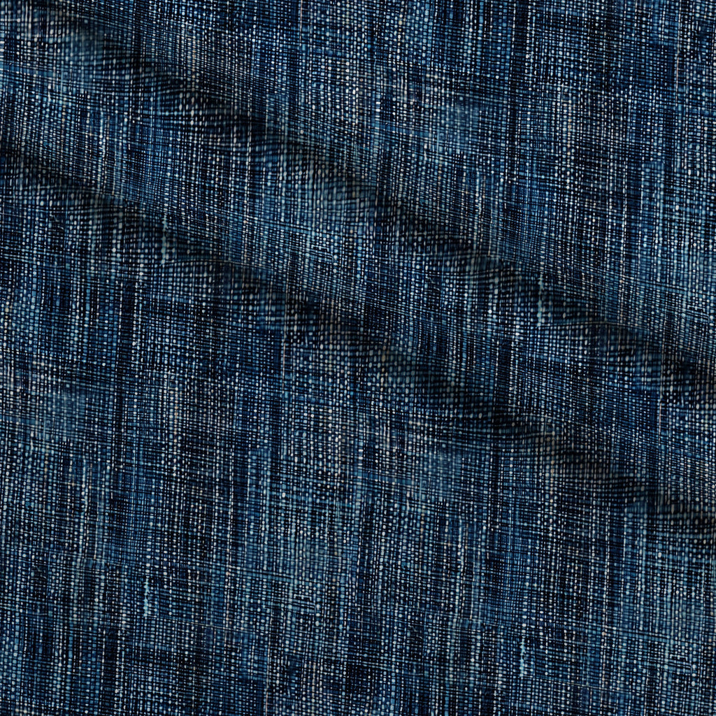Indigo Weave Pattern 5 Fleece Fabric — fleece fabric folded close-up preview (mv-fleece-v1:lying)