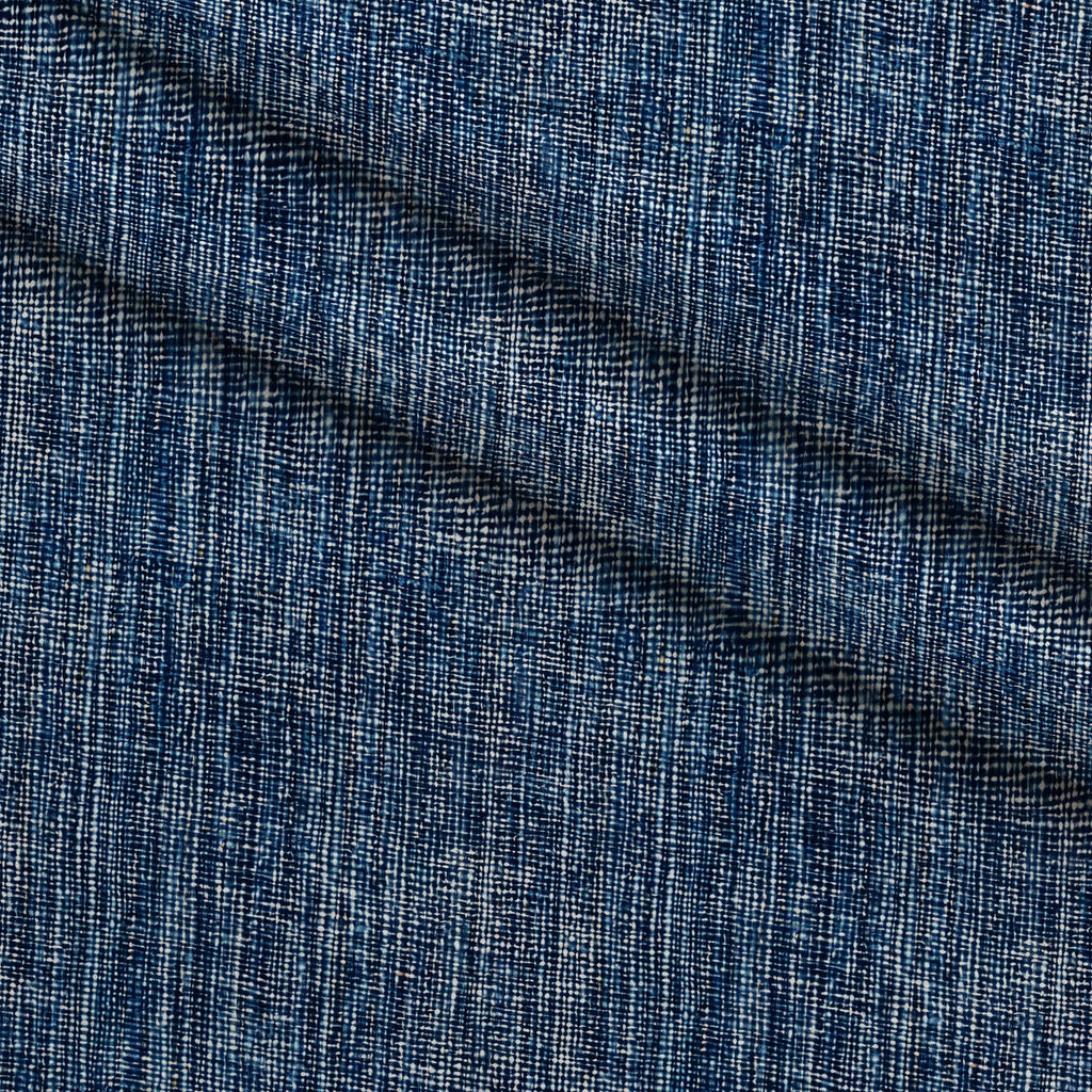 Indigo Weave Pattern 8 Fleece Fabric — fleece fabric folded close-up preview (mv-fleece-v1:lying)