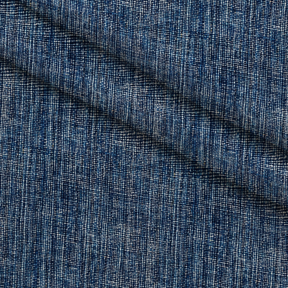 Indigo Weave Pattern 8 Fleece Fabric — fleece fabric folded close-up preview (mv-fleece-v1:lying)