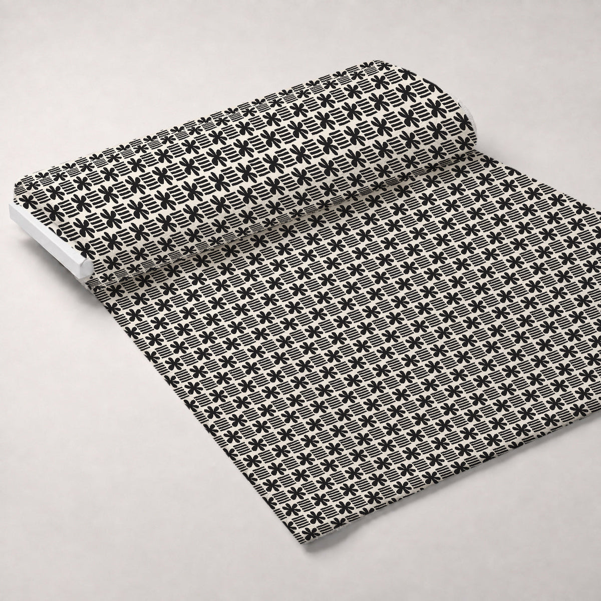 Ink Block Print Pattern 16 Fleece Fabric — fleece fabric unrolled bolt preview (mv-fleece-v1:bolt)