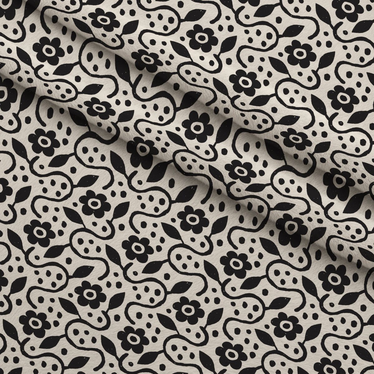 Ink Block Print Pattern 19 Fleece Fabric — fleece fabric folded close-up preview (mv-fleece-v1:lying)