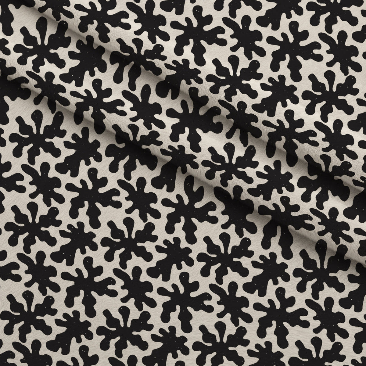 Ink Block Print Pattern 2 Fleece Fabric — fleece fabric folded close-up preview (mv-fleece-v1:lying)