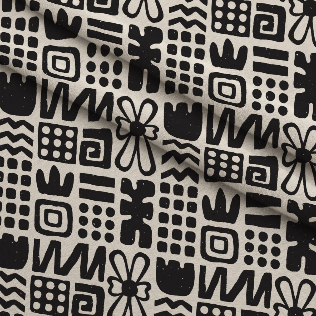 Ink Block Print Pattern 20 Fleece Fabric — fleece fabric folded close-up preview (mv-fleece-v1:lying)