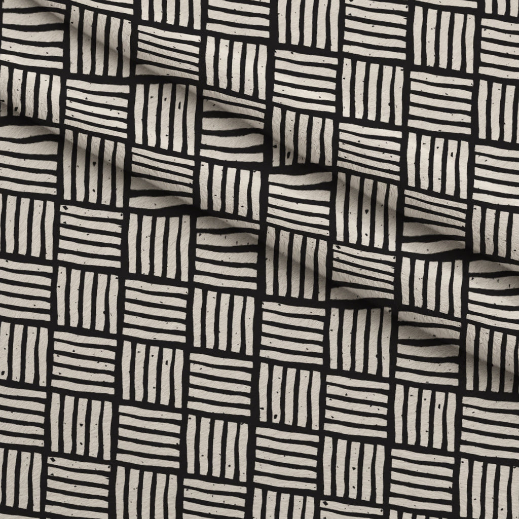 Ink Block Print Pattern 3 Fleece Fabric — fleece fabric folded close-up preview (mv-fleece-v1:lying)