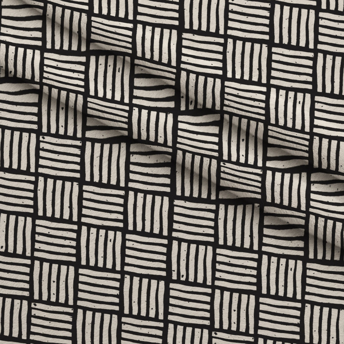 Ink Block Print Pattern 3 Fleece Fabric — fleece fabric folded close-up preview (mv-fleece-v1:lying)