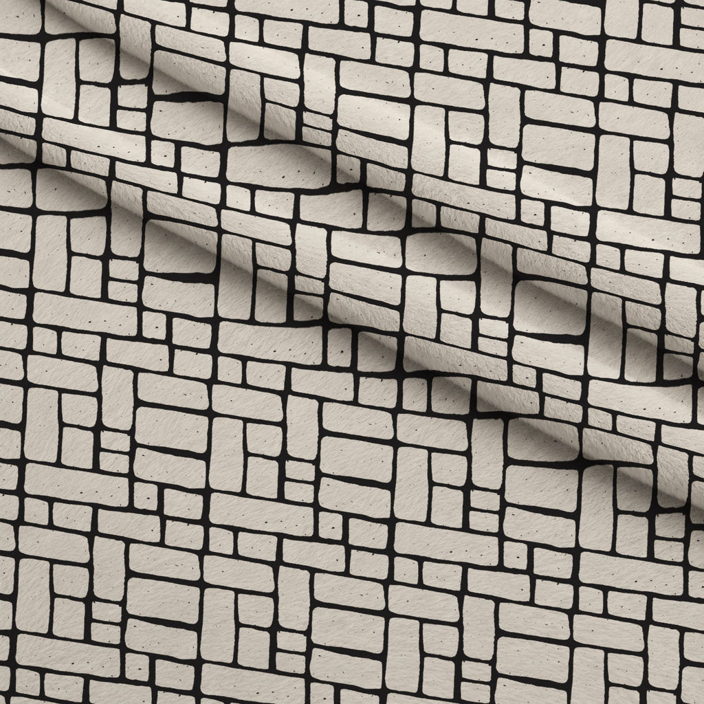 Ink Block Print Pattern 5 Fleece Fabric — fleece fabric folded close-up preview (mv-fleece-v1:lying)