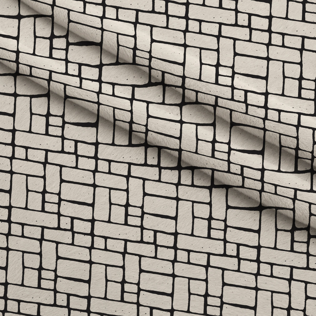 Ink Block Print Pattern 5 Fleece Fabric — fleece fabric folded close-up preview (mv-fleece-v1:lying)