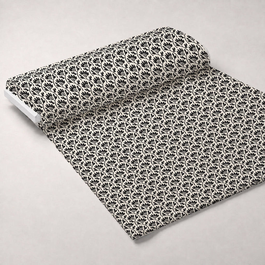 Ink Block Print Pattern 7 Fleece Fabric — fleece fabric unrolled bolt preview (mv-fleece-v1:bolt)