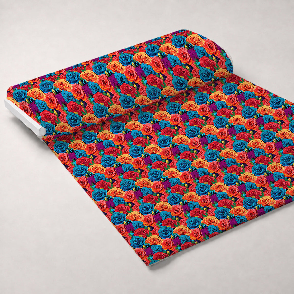 Inked Blooms Pattern 9 Fleece Fabric — fleece fabric unrolled bolt preview (mv-fleece-v1:bolt)