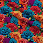 Inked Blooms Pattern 9 Fleece Fabric — fleece fabric folded close-up preview (mv-fleece-v1:lying)