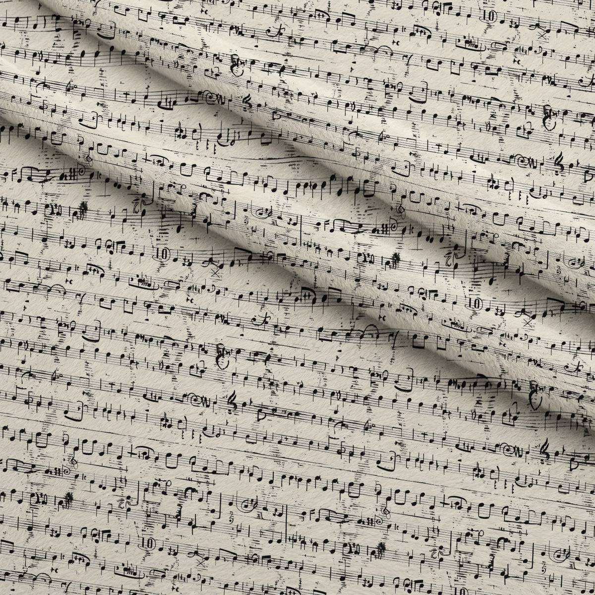Inked Melodies Pattern 11 Fleece Fabric — fleece fabric folded close-up preview (mv-fleece-v1:lying)