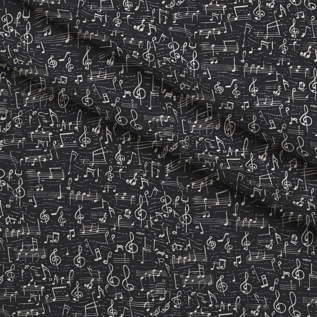 Inked Melodies Pattern 4 Fleece Fabric — fleece fabric folded close-up preview (mv-fleece-v1:lying)