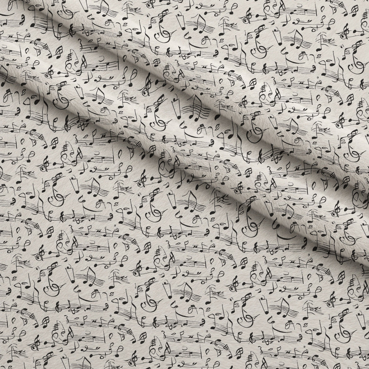 Inked Melodies Pattern 5 Fleece Fabric — fleece fabric folded close-up preview (mv-fleece-v1:lying)
