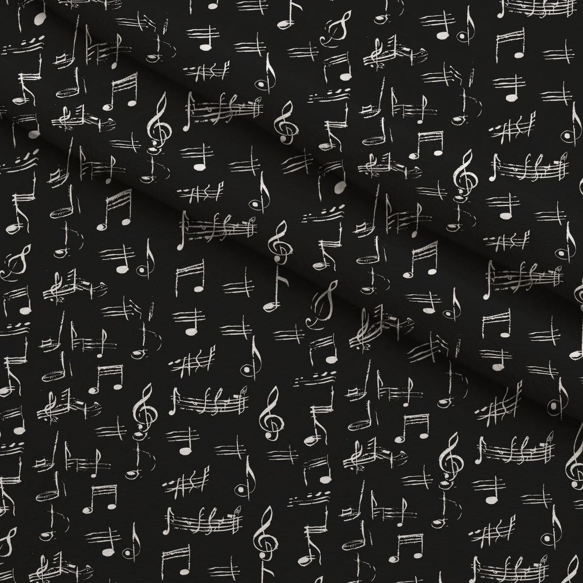 Inked Melodies Pattern 6 Fleece Fabric — fleece fabric folded close-up preview (mv-fleece-v1:lying)