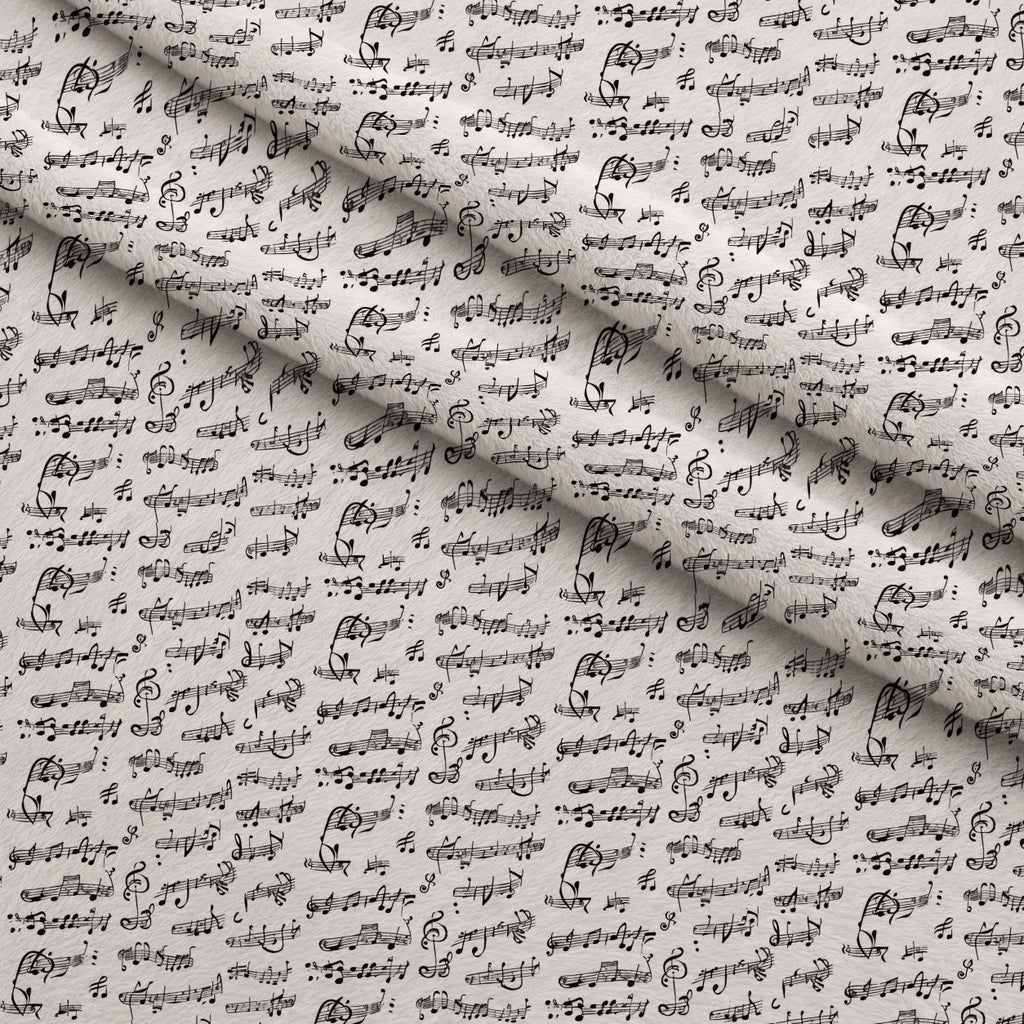 Inked Melodies Pattern 7 Fleece Fabric — fleece fabric folded close-up preview (mv-fleece-v1:lying)