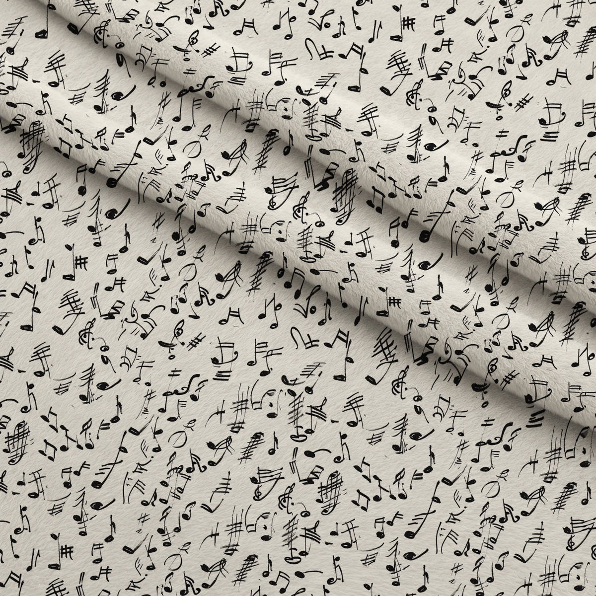 Inked Melodies Pattern 8 Fleece Fabric — fleece fabric folded close-up preview (mv-fleece-v1:lying)