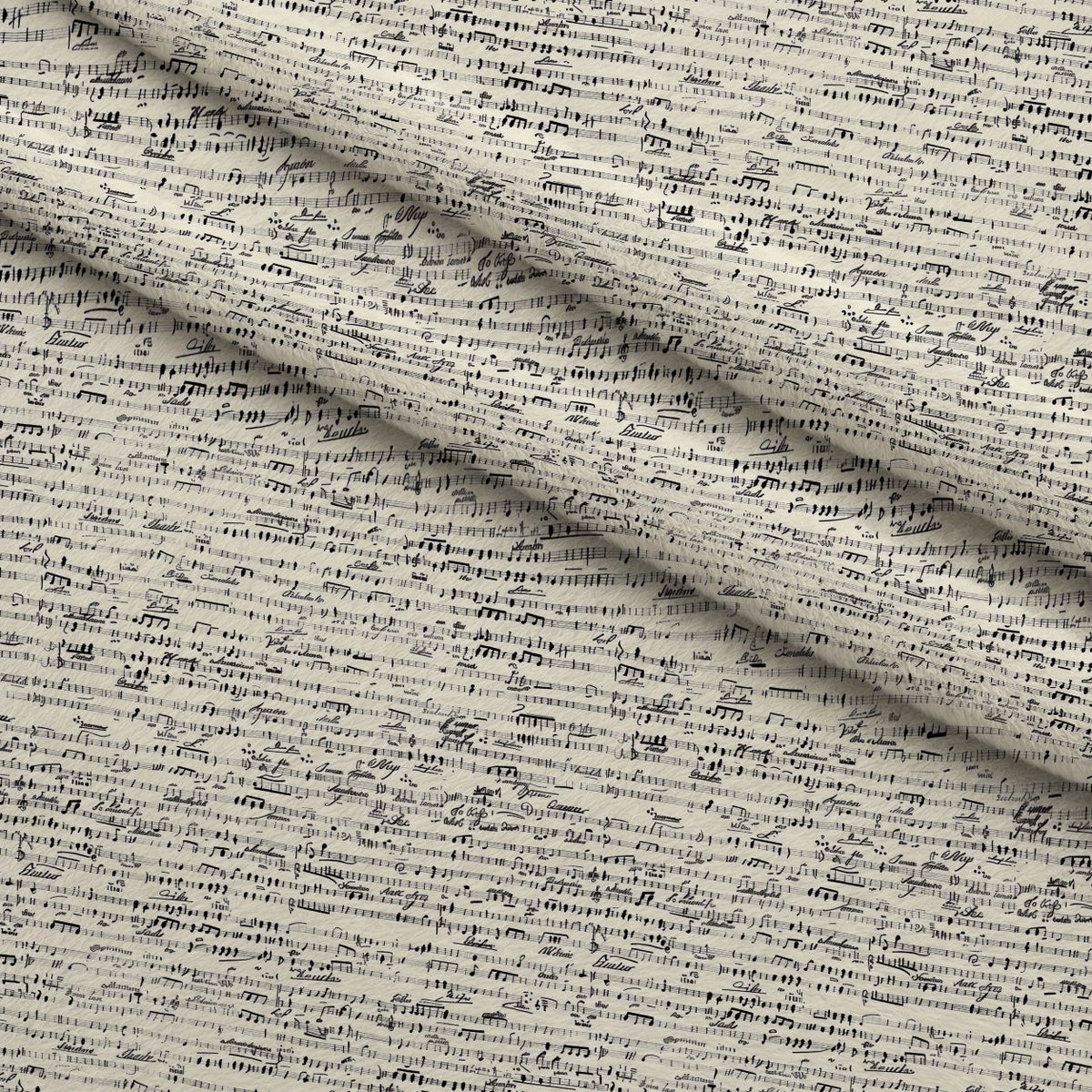 Inked Melodies Pattern 9 Fleece Fabric — fleece fabric folded close-up preview (mv-fleece-v1:lying)
