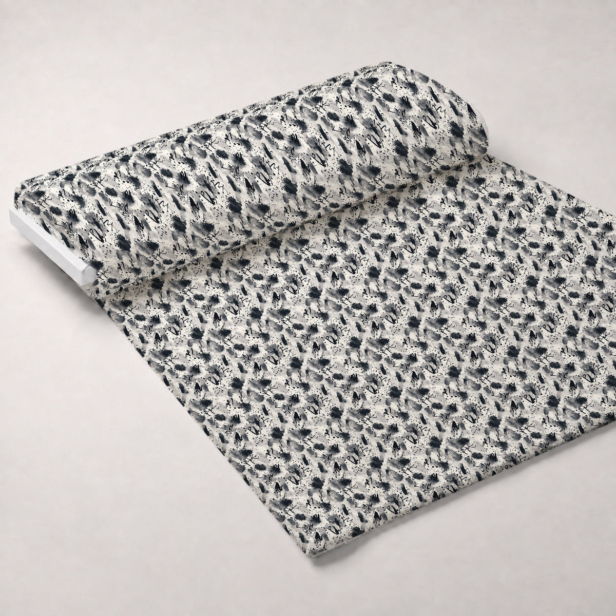 Inkwash Manuscript Pattern 8 Fleece Fabric — fleece fabric unrolled bolt preview (mv-fleece-v1:bolt)