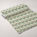 Islamic Blue Pattern 11 Fleece Fabric — fleece fabric unrolled bolt preview (mv-fleece-v1:bolt)