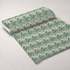 Islamic Blue Pattern 4 Fleece Fabric — fleece fabric unrolled bolt preview (mv-fleece-v1:bolt)