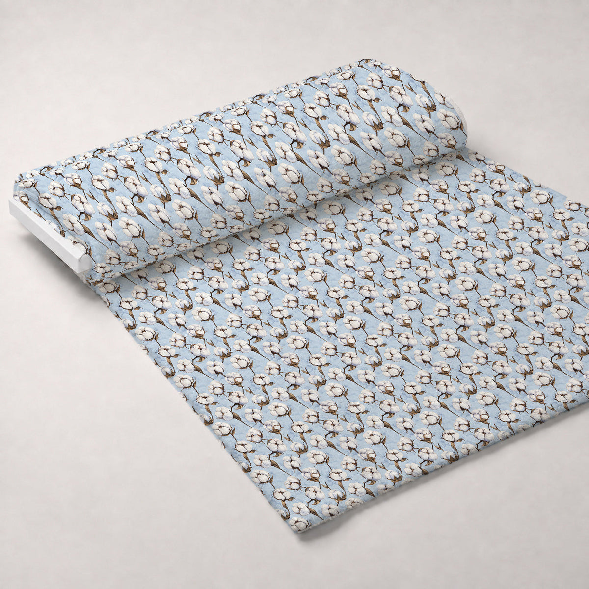 Ivory Boll Harvest Pattern 6 Fleece Fabric — fleece fabric unrolled bolt preview (mv-fleece-v1:bolt)