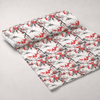 Japanese Cherry Blossoms 9 Fleece Fabric — fleece fabric unrolled bolt preview (mv-fleece-v1:bolt)