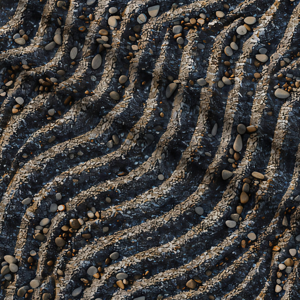 Japanese Zen Garden Pattern 6 Fleece Fabric — fleece fabric folded close-up preview (mv-fleece-v1:lying)