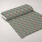 Jeweled Batik Paisley Pattern 2 Fleece Fabric — fleece fabric unrolled bolt preview (mv-fleece-v1:bolt)