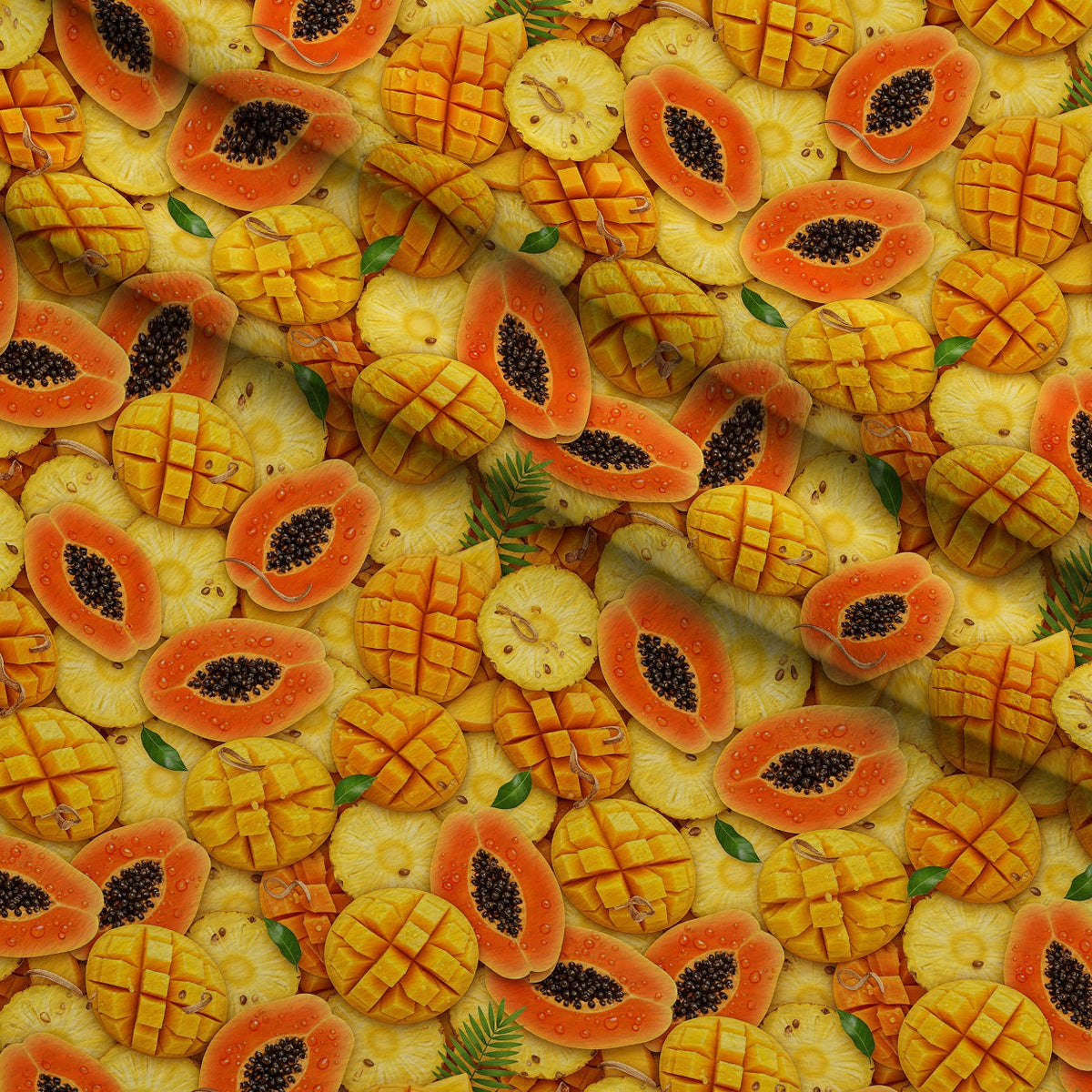 Juicy Medley Pattern 9 Fleece Fabric — fleece fabric folded close-up preview (mv-fleece-v1:lying)