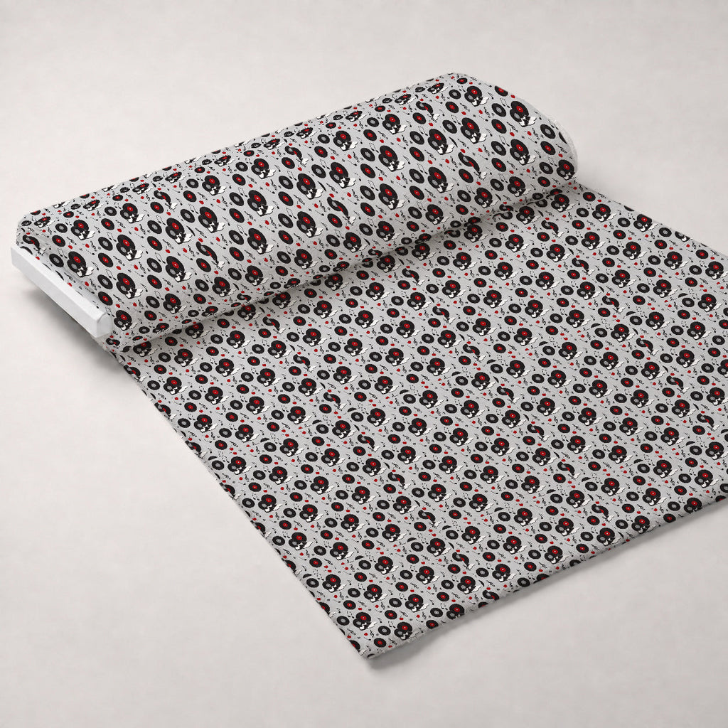 Jukebox Jive Pattern 15 Fleece Fabric — fleece fabric unrolled bolt preview (mv-fleece-v1:bolt)