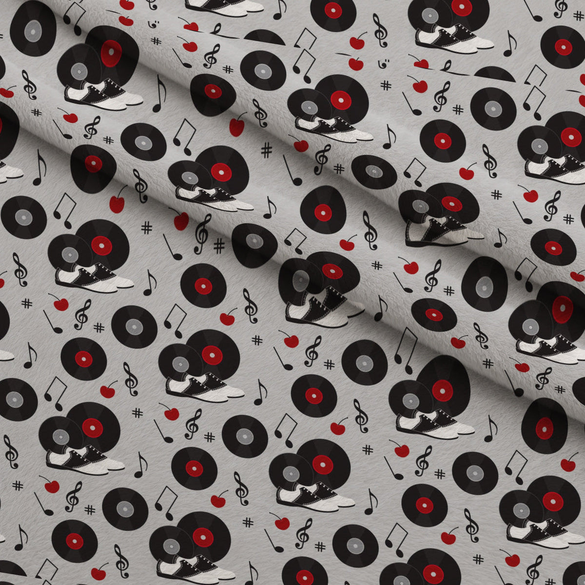 Jukebox Jive Pattern 15 Fleece Fabric — fleece fabric folded close-up preview (mv-fleece-v1:lying)