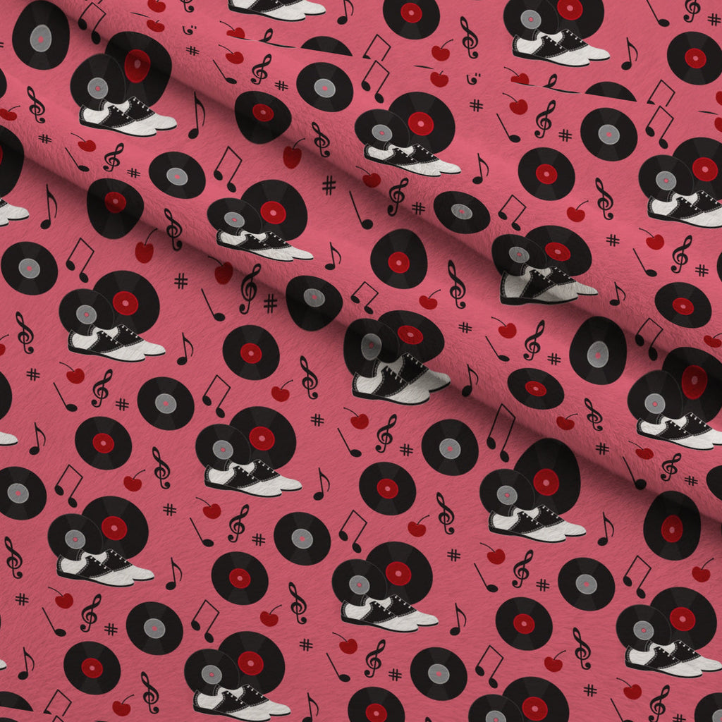 Jukebox Jive Pattern 16 Fleece Fabric — fleece fabric folded close-up preview (mv-fleece-v1:lying)