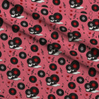 Jukebox Jive Pattern 16 Fleece Fabric — fleece fabric folded close-up preview (mv-fleece-v1:lying)