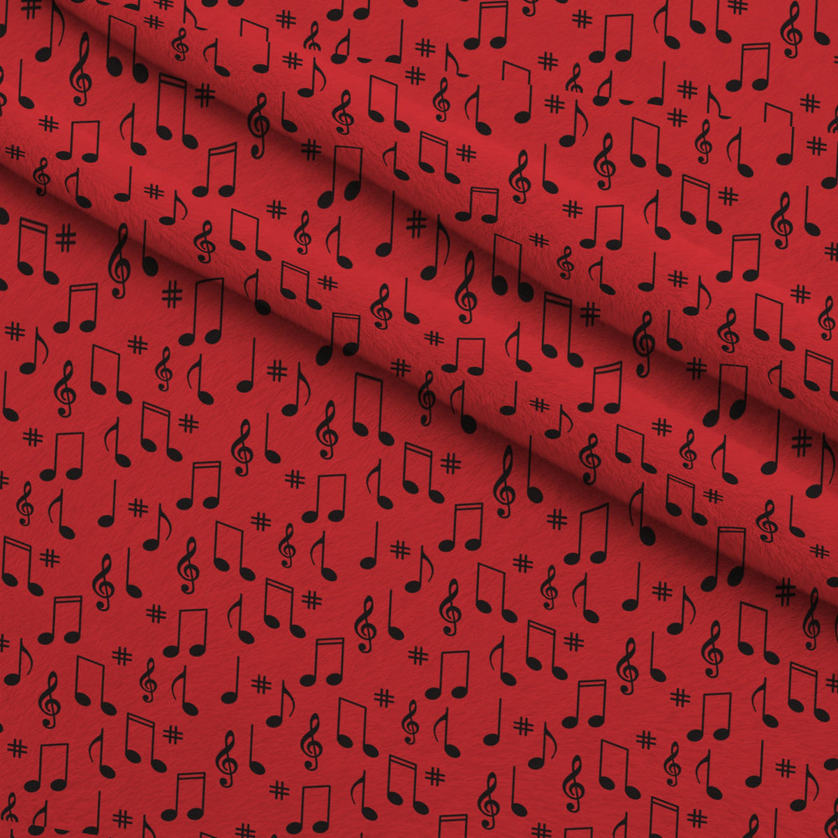 Jukebox Jive Pattern 4 Fleece Fabric — fleece fabric folded close-up preview (mv-fleece-v1:lying)
