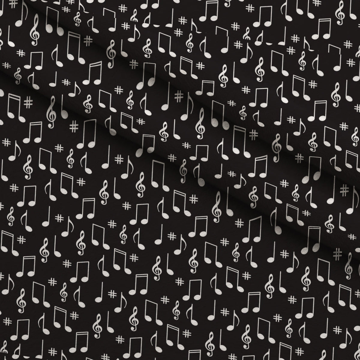 Jukebox Jive Pattern 5 Fleece Fabric — fleece fabric folded close-up preview (mv-fleece-v1:lying)