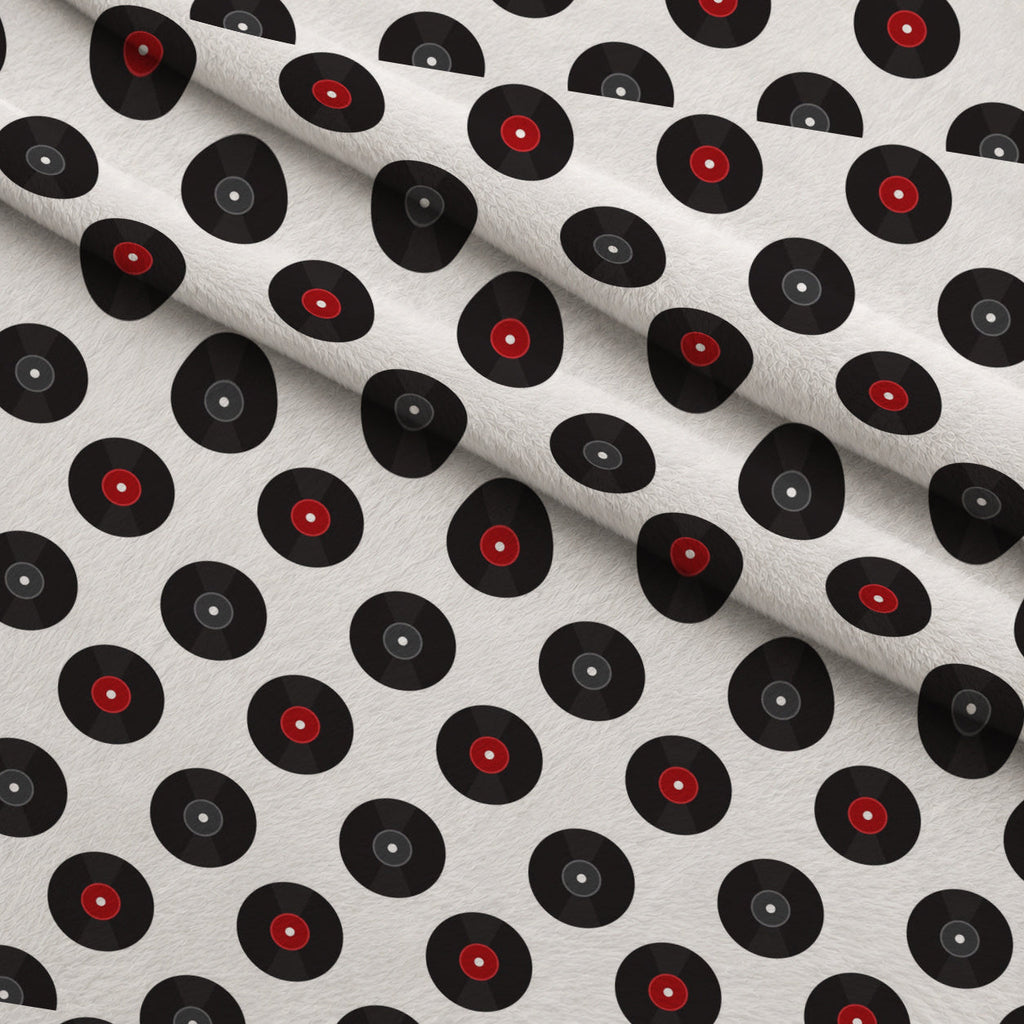 Jukebox Jive Pattern 7 Fleece Fabric — fleece fabric folded close-up preview (mv-fleece-v1:lying)